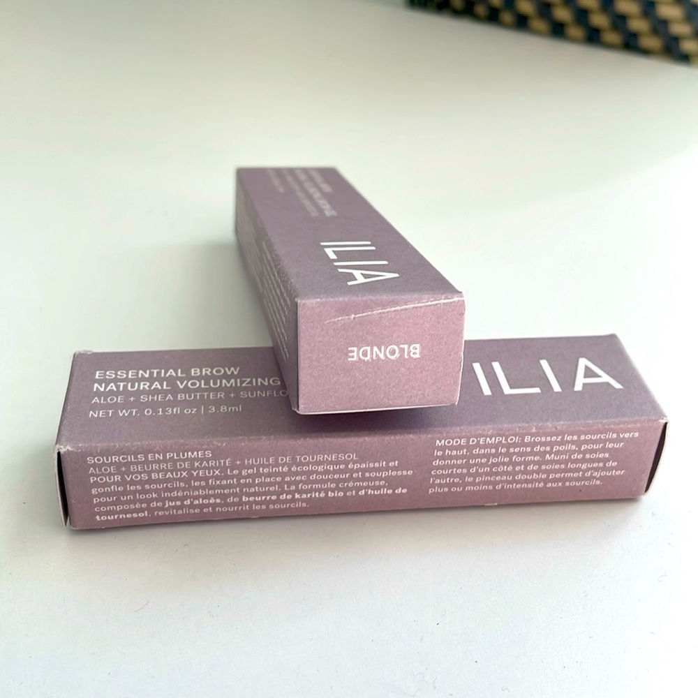 Two NIB ILIA - Essential Brow Gel | Cruelty-Free, Vegan, Clean Beauty (Blonde)